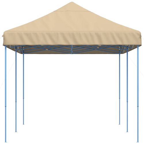 Сгъваема парти шатра, pop-up, бежова, 580x292x315 см