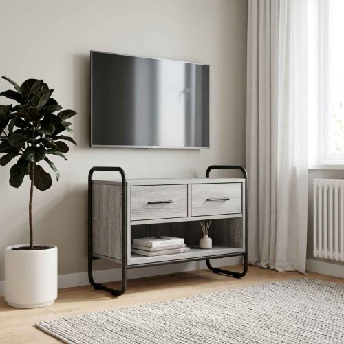 ТВ шкаф 60 x 30 x 50 см Сив Сонома Инженерна дървесина