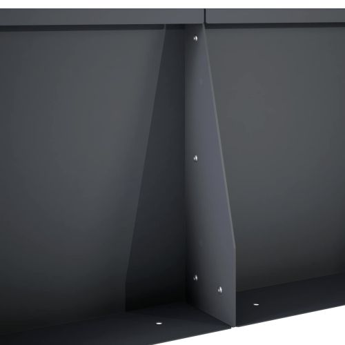 Задържащи стени 4 бр. 100 x 12 x 50 см Стомана Антрацит