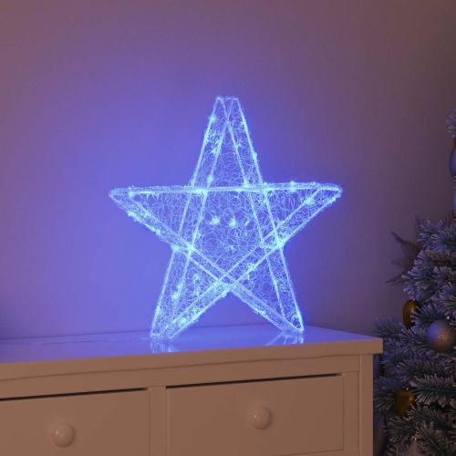 3D звезда 50 LED светодиода Синьо 55 x 53.5 x 10 см Акрил