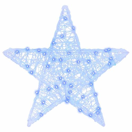 3D звезда 50 LED светодиода Синьо 55 x 53.5 x 10 см Акрил