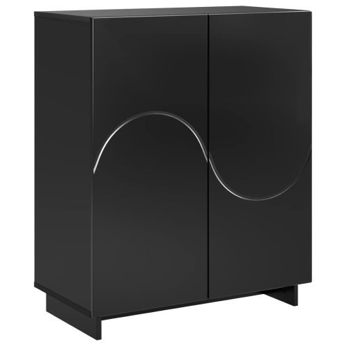 Шкаф за обувки 73 x 38 x 87,5 см Инженерна дървесина Черно