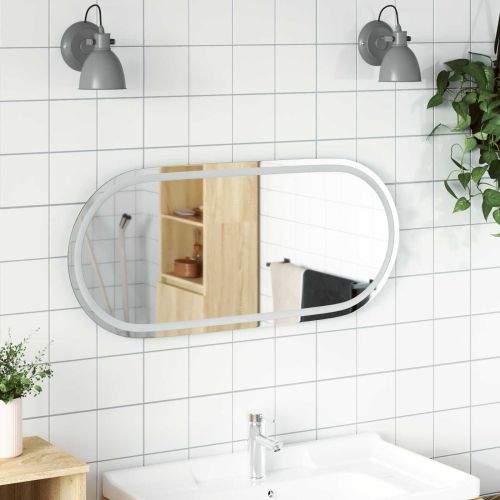 LED огледало за баня Прозрачен 100 x 45 cm закалено стъкло
