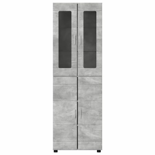 Висок шкаф FLORIN 60 x 35 x 182 см Циментено сиво