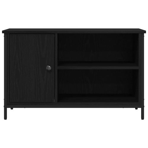 ТВ шкаф 80 x 40 x 50 cm Черен дъб Инженерна дървесина