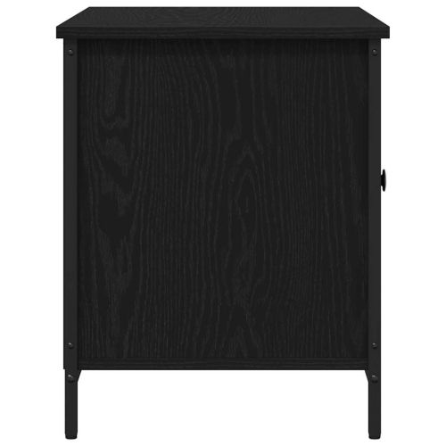 ТВ шкаф 80 x 40 x 50 cm Черен дъб Инженерна дървесина