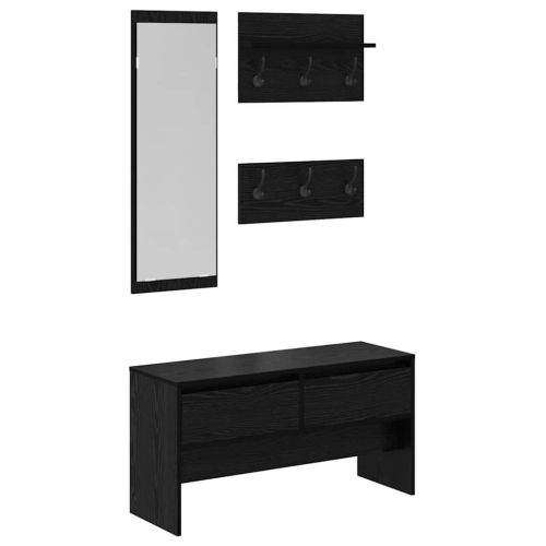 Комплект мебели за антре 4 бр. Черния дъб 90 x 31 x 46,5 см