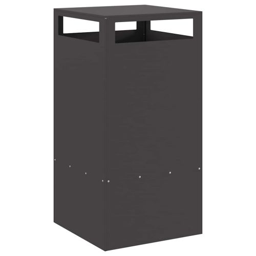 Котел за огън Черно 50 x 50 x 100 cm Патинираща стомана
