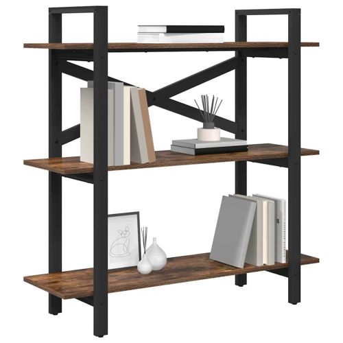 Рафт за книги Опушен дъб 100 x 33,5 x 102 cm