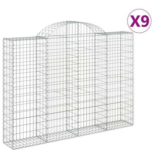 Габионни кошници арка 9 бр 200x30x140/160 см поцинковано желязо