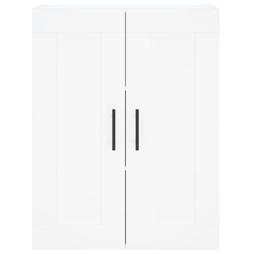 Стенен шкаф бял 69,5x34x90 см инженерно дърво