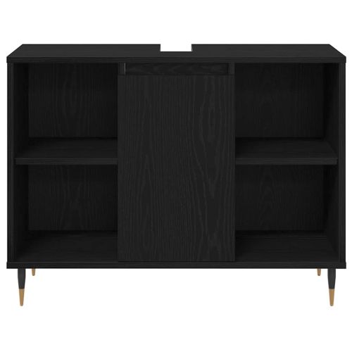 Комплект мебели за баня 3 бр. Черния дъб 30 x 30 x 180 см
