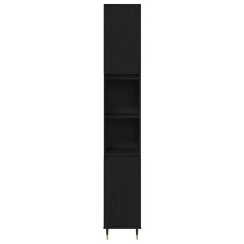 Комплект мебели за баня 3 бр. Черния дъб 30 x 30 x 180 см