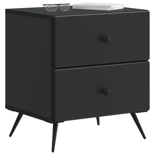 Нощен шкаф Черно 43 x 34,5 x 47,5 см Инженерна дървесина