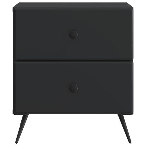 Нощен шкаф Черно 43 x 34,5 x 47,5 см Инженерна дървесина