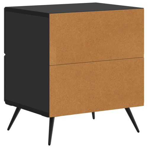 Нощен шкаф Черно 43 x 34,5 x 47,5 см Инженерна дървесина