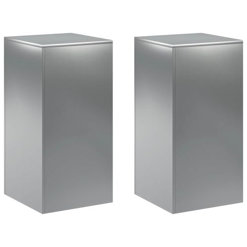 Стойка за растения 2 pcs Сребристо 40 x 40 x 80 cm