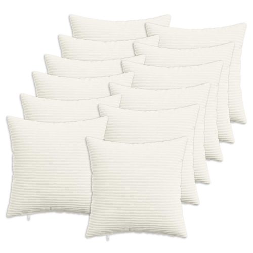 Калъфка за възглавница 12 pcs HEERLEN Кремаво 50 x 50 cm