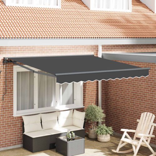 Рамка за сенник Антрацит 350 x 250 cm Полиестер с PU покритие