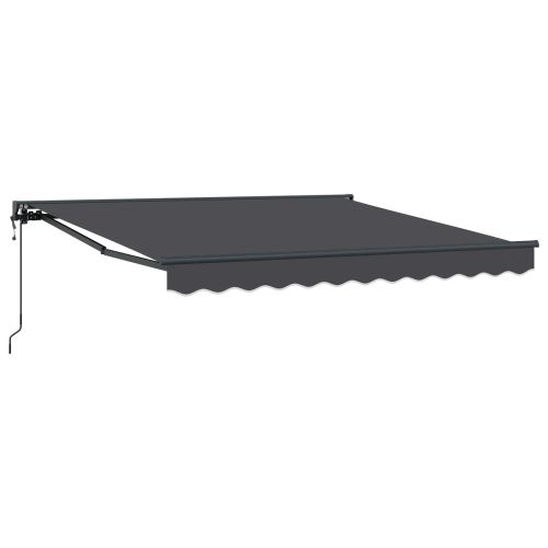 Рамка за сенник Антрацит 350 x 250 cm Полиестер с PU покритие