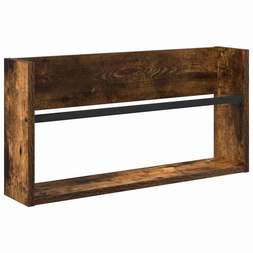 Етажерка за списания с рафт 2 бр. Димян дъб 60 x 12 x 30 см