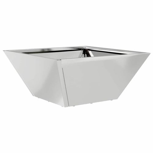 Градинска саксия Сребристо 35 x 35 x 15 см Поцинкована стомана
