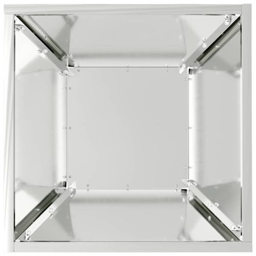Градинска саксия Сребристо 35 x 35 x 15 см Поцинкована стомана