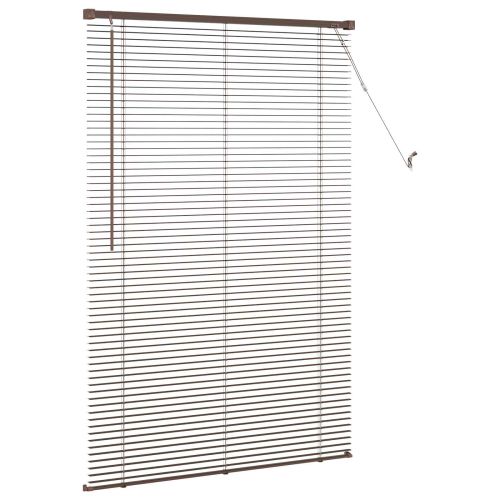 Венецианска щора Тъмно кафяво с шарка 150 x 80 cm 25 mm ПВЦ