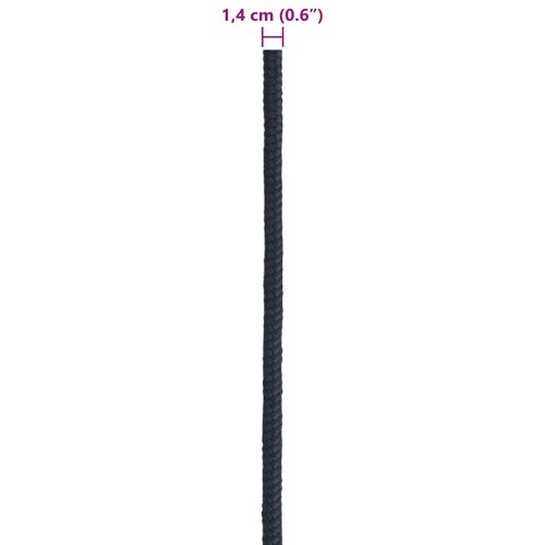 Въже за лодка 1.4 mm 25 m Кралско синьо Полиестер