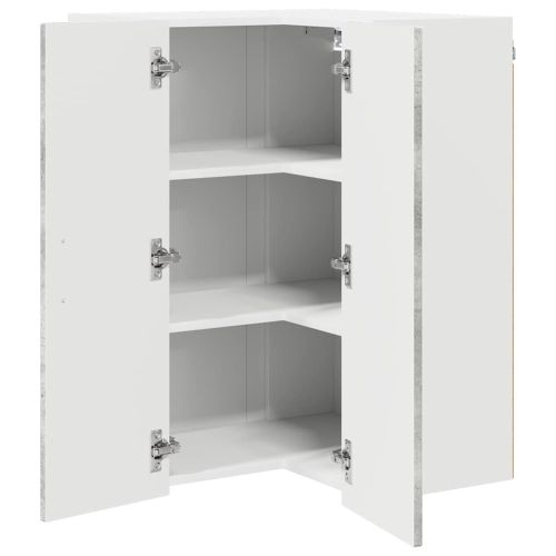 Стенно ъглово шкафче LUCCA Бетонно сиво 57 x 57 x 80 см