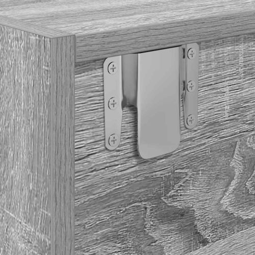 ТВ шкафове 2 бр Сив сонома 60x31x25,5 см инженерно дърво