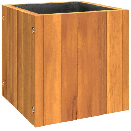 Градинска кашпа 25x25x25 см масивна акация