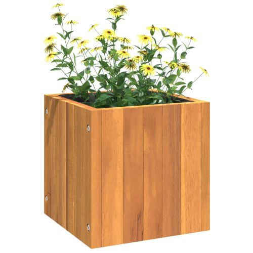 Градинска кашпа 25x25x25 см масивна акация
