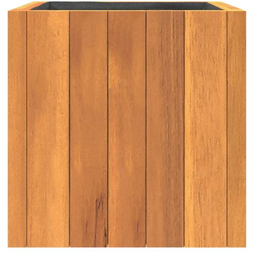 Градинска кашпа 25x25x25 см масивна акация
