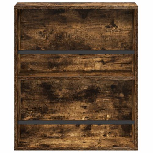 Етажерка за списания с рафт Опушен дъб 60 x 12 x 70 см
