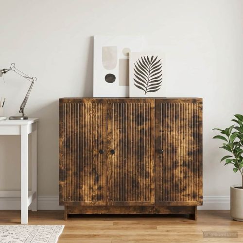 Служебен шкаф Опушен дъб 89 x 34,5 x 80 см Инженерна дървесина