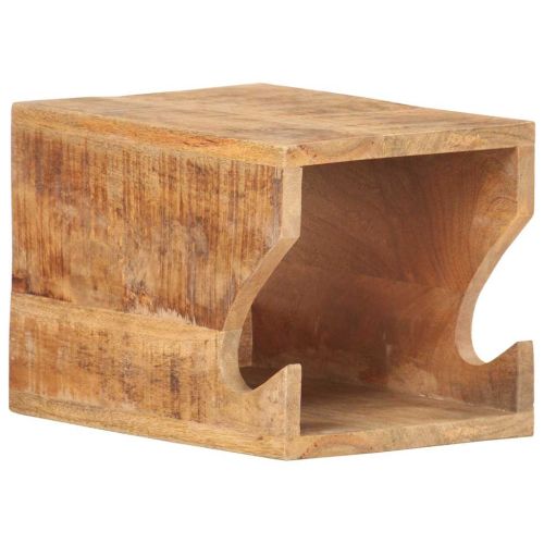 Стенна стойка за колело, 35x25x25 см, грубо мангово дърво масив