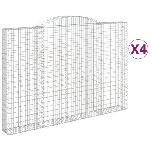 Габионни кошници арка 4 бр 300x30x200/220 см поцинковано желязо