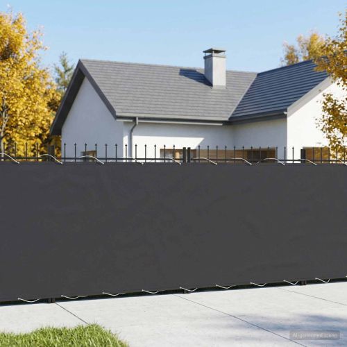 Прозорец за балкон 200 x 600 cm Тъкан с PU покритие Черно