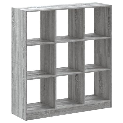 Библиотека, сив сонома, 102x32x108 см, инженерно дърво