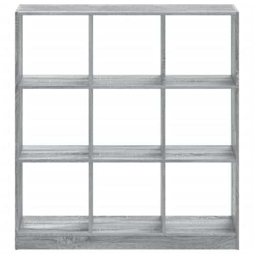 Библиотека, сив сонома, 102x32x108 см, инженерно дърво