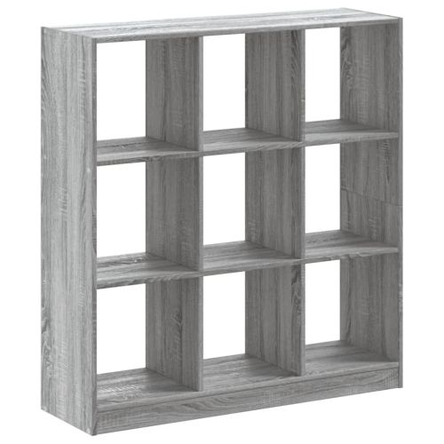 Библиотека, сив сонома, 102x32x108 см, инженерно дърво