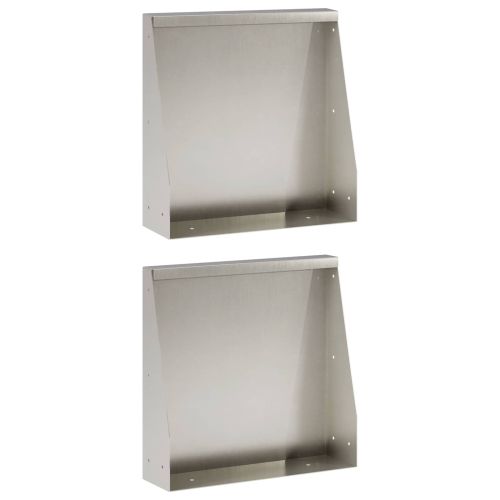 Задържащи стени 2 бр. 40 x 12 x 30 см Неръждаема стомана