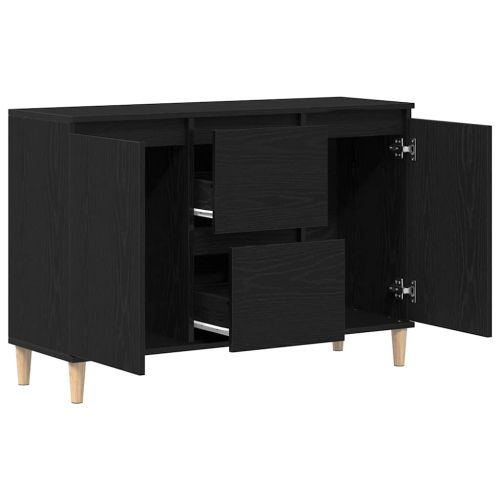 Служебен шкаф Черно 102 x 35 x 60 см Инженерна дървесина