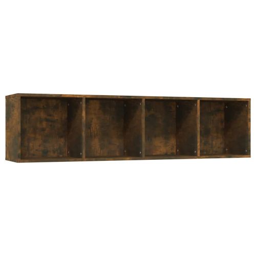 Шкаф за книги/ТВ шкаф опушен дъб 143x30x36 см инженерно дърво