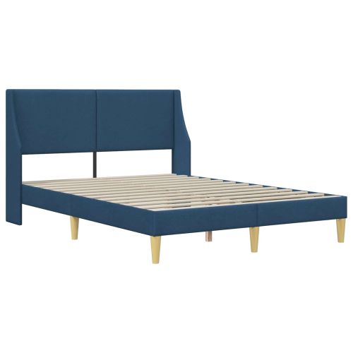 Рамка за легло Едноцветен с таблото Синьо 120 x 190 cm текстил