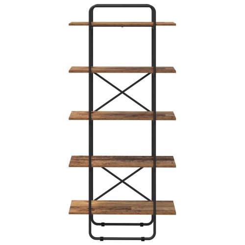 Рафт за книги 5 нива 80 x 35 x 175,5 см PB Дъбова дървесина
