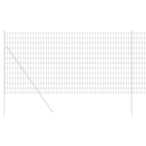 Европейска ограда 1 x 10 m Желязо с PVC покритие Сиво