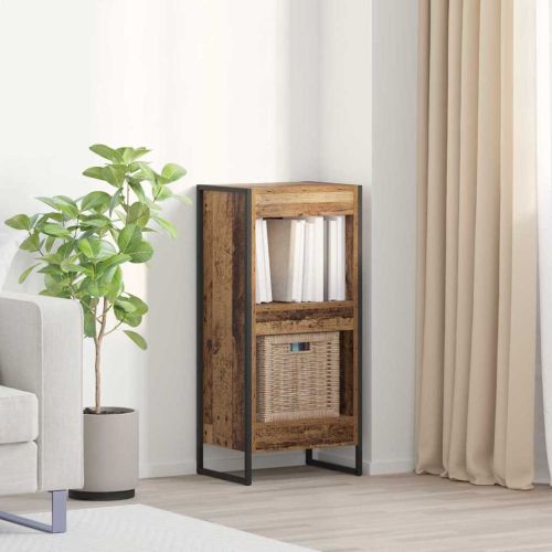 Шкаф за книги 40 x 30 x 86,5 см Инженерна дървесина Старо дърво