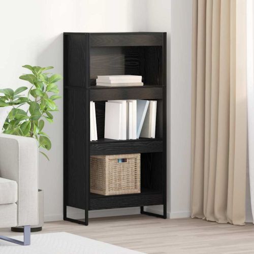 Шкаф за книги 60 x 30 x 121 см Инженерна дървесина Черния дъб